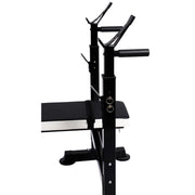 Transform Your Home Gym with the Fitness Adjustable Strength Training Workout Station - Black