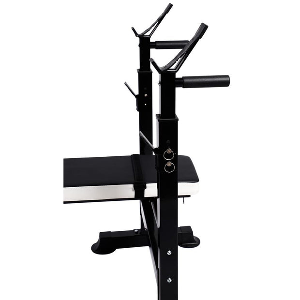 Transform Your Home Gym with the Fitness Adjustable Strength Training Workout Station - Black