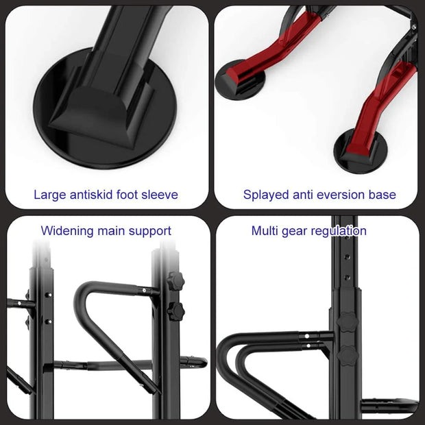 Elevate Your Workout with the Power Tower Dip Station - Multi-Function Strength Training Fitness Station for Home and Gym, Supports Up to 330Lbs