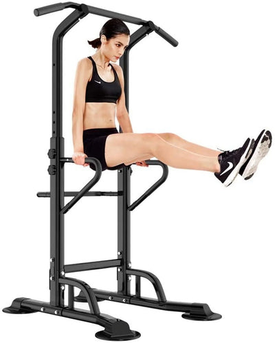 Elevate Your Workout with the Power Tower Dip Station - Multi-Function Strength Training Fitness Station for Home and Gym, Supports Up to 330Lbs