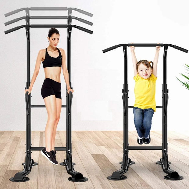 Elevate Your Workout with the Power Tower Dip Station - Multi-Function Strength Training Fitness Station for Home and Gym, Supports Up to 330Lbs
