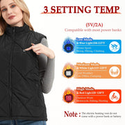 Heated Vest for Men Women USB Electric 8 Heating Zones Heated Jacket Vest for Winter Warm, No Battery Pack