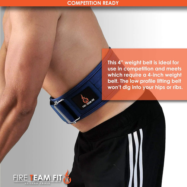 4 Inch Weight Lifting Belt for Men and Women, Back Support for Powerlifting, Squats, Deadlifts, Onlyming Weightlifting & Cross Training Workout