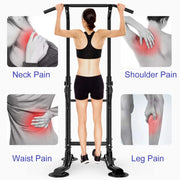 Elevate Your Workout with the Power Tower Dip Station - Multi-Function Strength Training Fitness Station for Home and Gym, Supports Up to 330Lbs