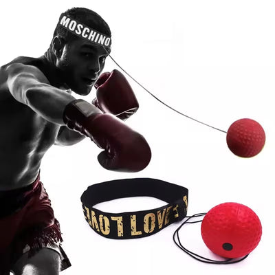 Head-Mounted PU Speed Ball for MMA and Sanda Training - Hand-Eye Coordination Fitness Equipment