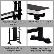 Transform Your Home Gym with the Fitness Adjustable Strength Training Workout Station - Black