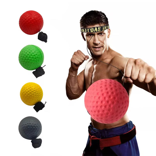 Head-Mounted PU Speed Ball for MMA and Sanda Training - Hand-Eye Coordination Fitness Equipment