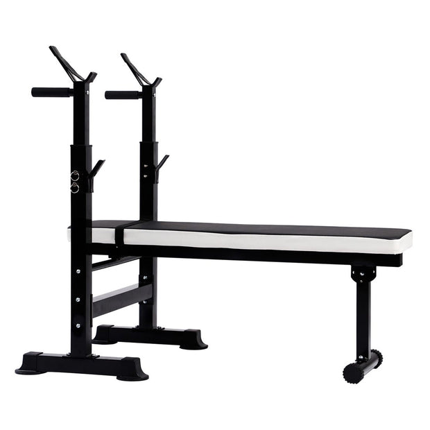 Transform Your Home Gym with the Fitness Adjustable Strength Training Workout Station - Black