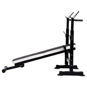 Transform Your Home Gym with the Fitness Adjustable Strength Training Workout Station - Black