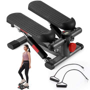 Mini Steppers for Workout with LCD Monitor with Resistance Bands