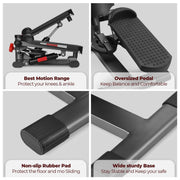 Mini Steppers for Workout with LCD Monitor with Resistance Bands