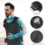 Adjustable Weight Vest Jacket for Running & Fitness - 3/15/20/35/50Kg Options