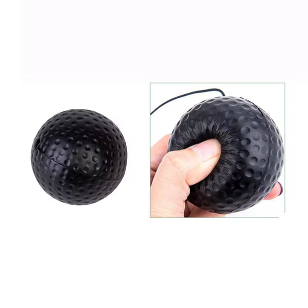 Head-Mounted PU Speed Ball for MMA and Sanda Training - Hand-Eye Coordination Fitness Equipment